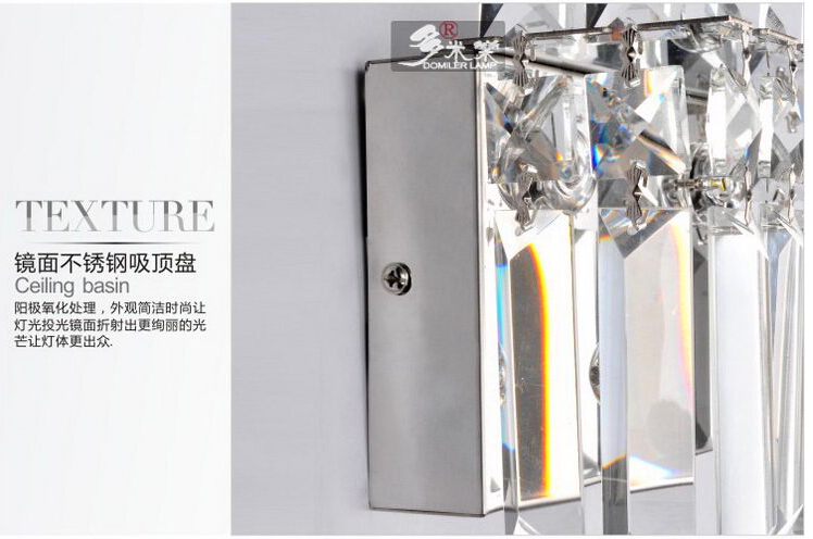 led crystal wall lamp wall sconce bedside living room wall light with k9 clear crystal guaranteed + !