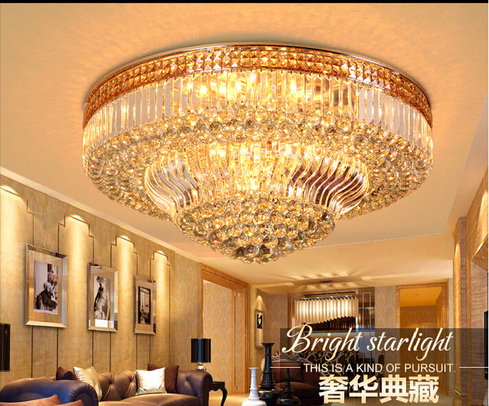 led golden d800mm crystal ceiling lamp k9 modern crystal lamp luxury crystal ceiling lamp e14 ac guaranteed