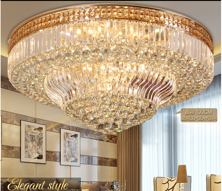 led golden d800mm crystal ceiling lamp k9 modern crystal lamp luxury crystal ceiling lamp e14 ac guaranteed