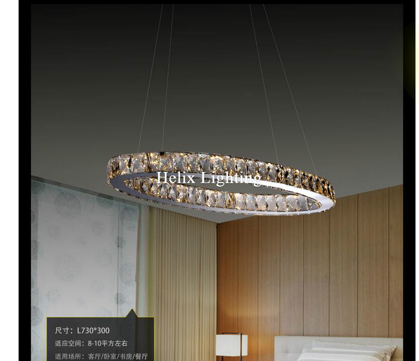 led pendant light crystal lamp fixtures dining room home el cafe ac110-240v round k9 crystal lamp lighting