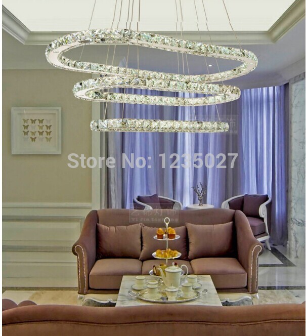 led pendant lights lampscrystal lights modern led lamps fashion circle lighting led white