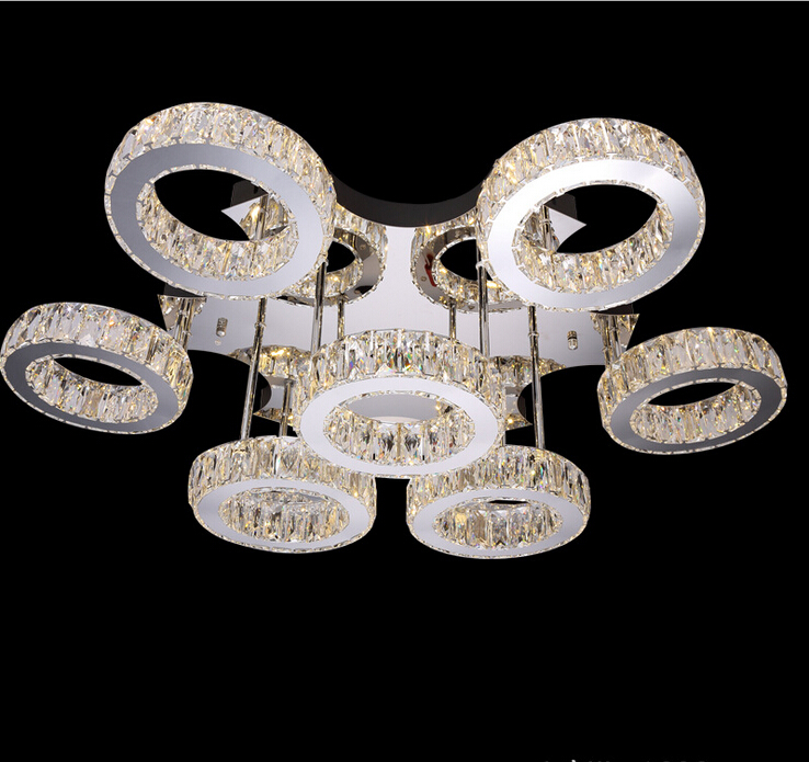 led stainless steel crystal design modern clear crystal led ceiling light led ceiling lamps ac guaranteed