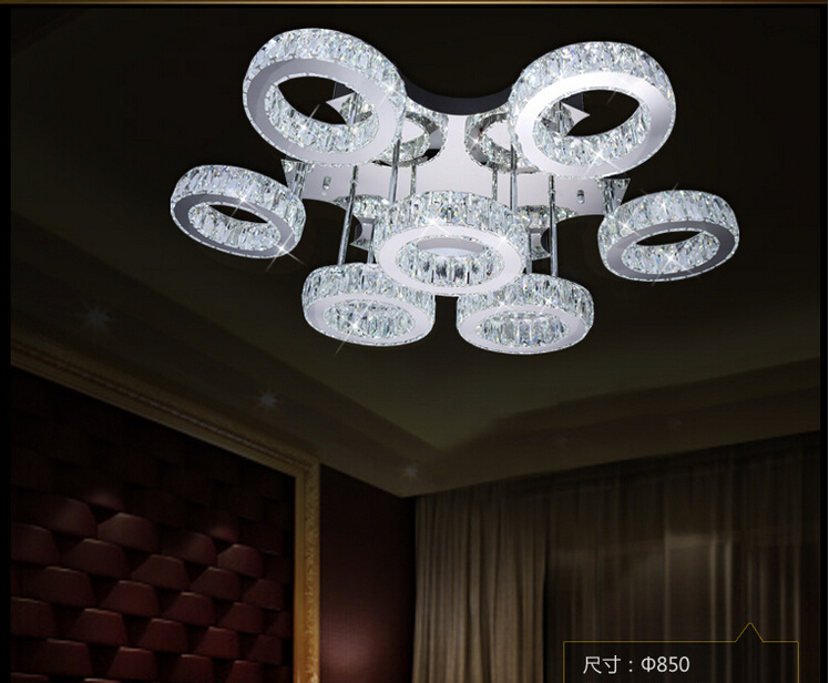 led stainless steel crystal design modern clear crystal led ceiling light led ceiling lamps ac guaranteed