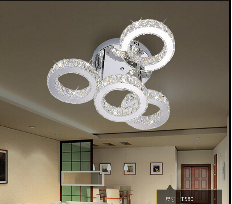 led stainless steel crystal design modern clear crystal led ceiling light led ceiling lamps ac guaranteed