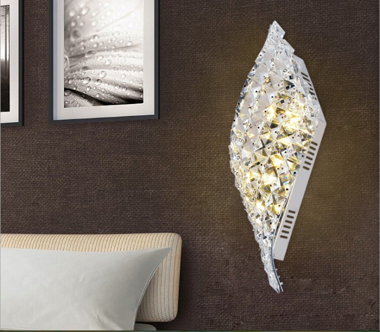 led wall lamp modern wall lamp k9 crystal sconce led el bedroom stairs home indoor decoration fixtures