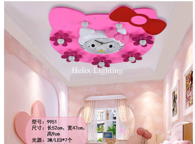 lovely pink children ceiling lamps kids bedroom cartoon pink decoration ceiling light led ac e27 light source