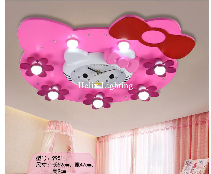 lovely pink children ceiling lamps kids bedroom cartoon pink decoration ceiling light led ac e27 light source