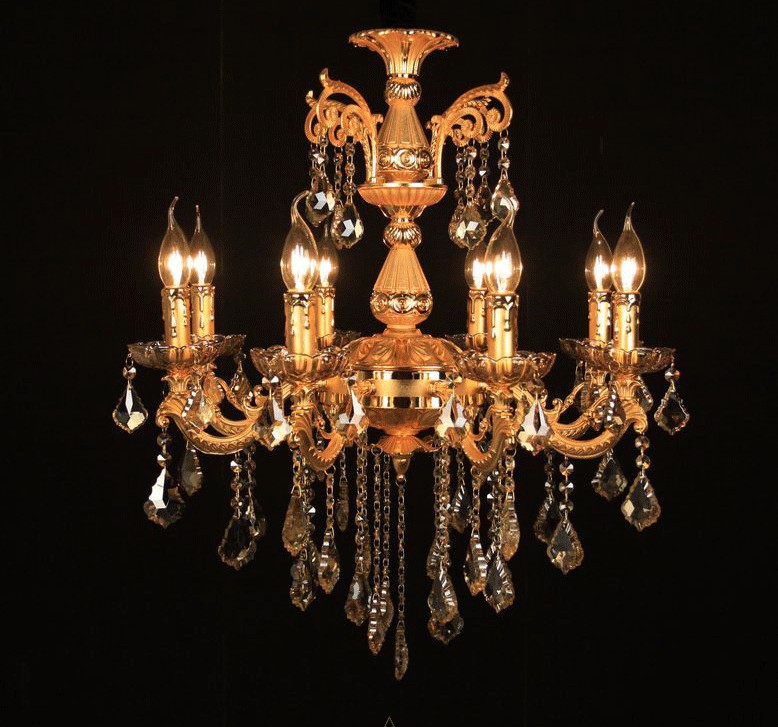 luxury gold color crystal chandelier candle light classic silver chandelier pendant lamp ready stock sy4002/8l