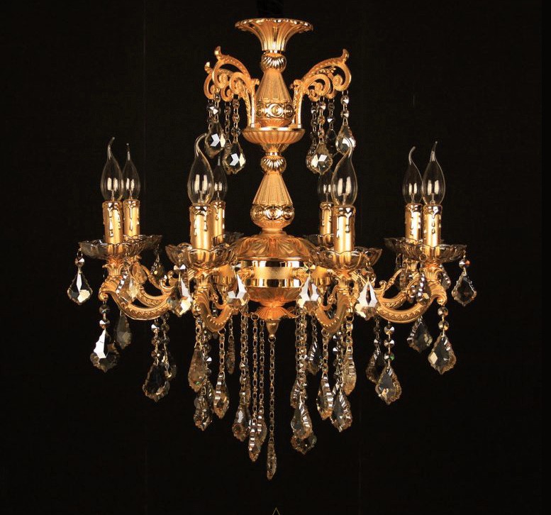 luxury gold color crystal chandelier candle light classic silver chandelier pendant lamp ready stock sy4002/8l