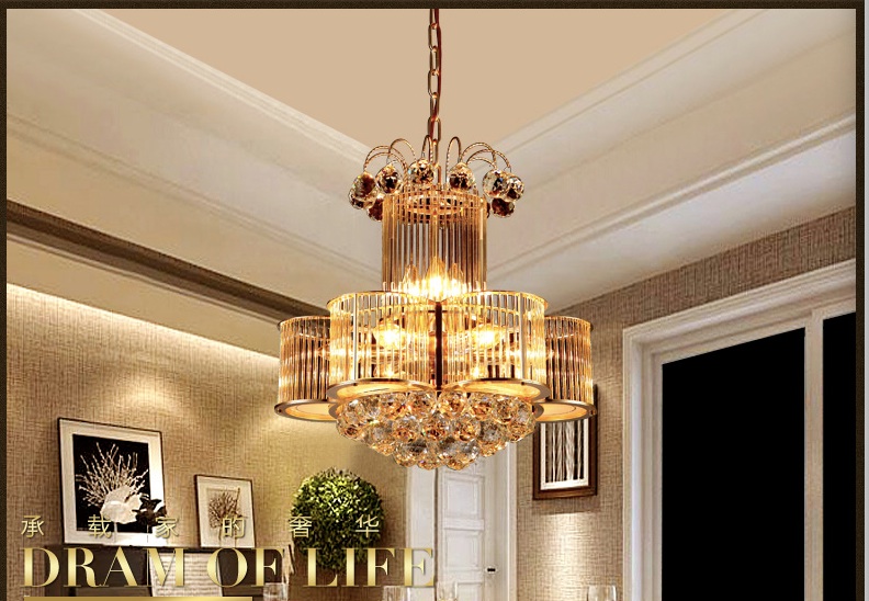 luxury modern k9 crystal chandelier for living room restaurant store ac 110-240v with bulbs d500mm