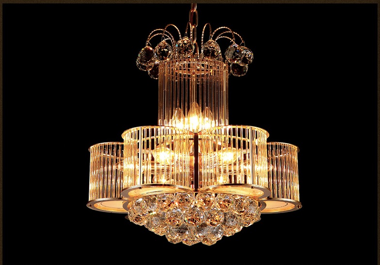 luxury modern k9 crystal chandelier for living room restaurant store ac 110-240v with bulbs d500mm