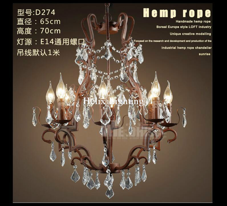 luxury vintage crystal chandelier loft e14 led pendant lamp suspension luminaire for dining room home decorations