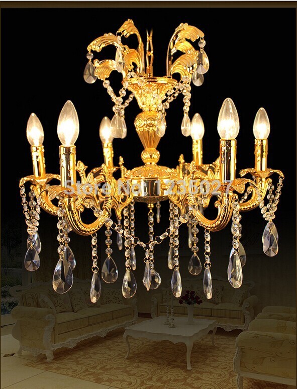 maufature royal empire golden crystal chandelier light french crystal lights d650mm x h550mm