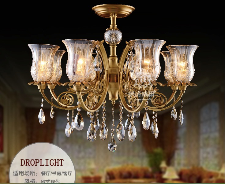 modern brass crystal chandelier light fixture crystal lustre hanging lamp with top class k9 crystal lighting