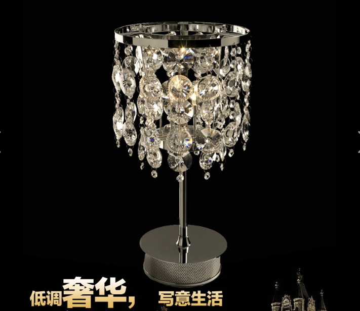 modern brief k9 crystal curtain luxury table lamp ofhead quality romantic decoration lamp