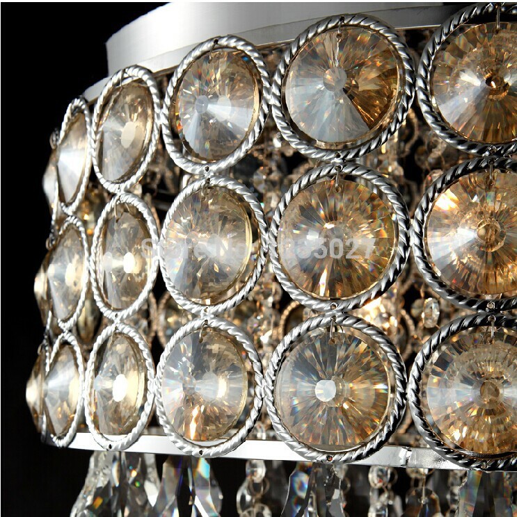 modern chrome finish modern crystal pendant lights for dinning room and bedroom crystal pendant d480mm h340mm