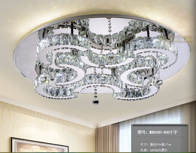 modern clear crystal led ceiling light home living room bedroom led ceiling lamps guaranteed remote control