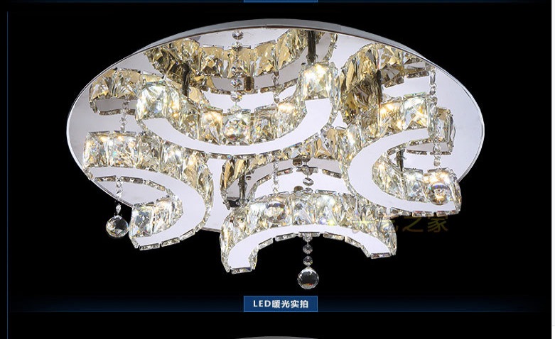 modern clear crystal led ceiling light home living room bedroom led ceiling lamps guaranteed remote control