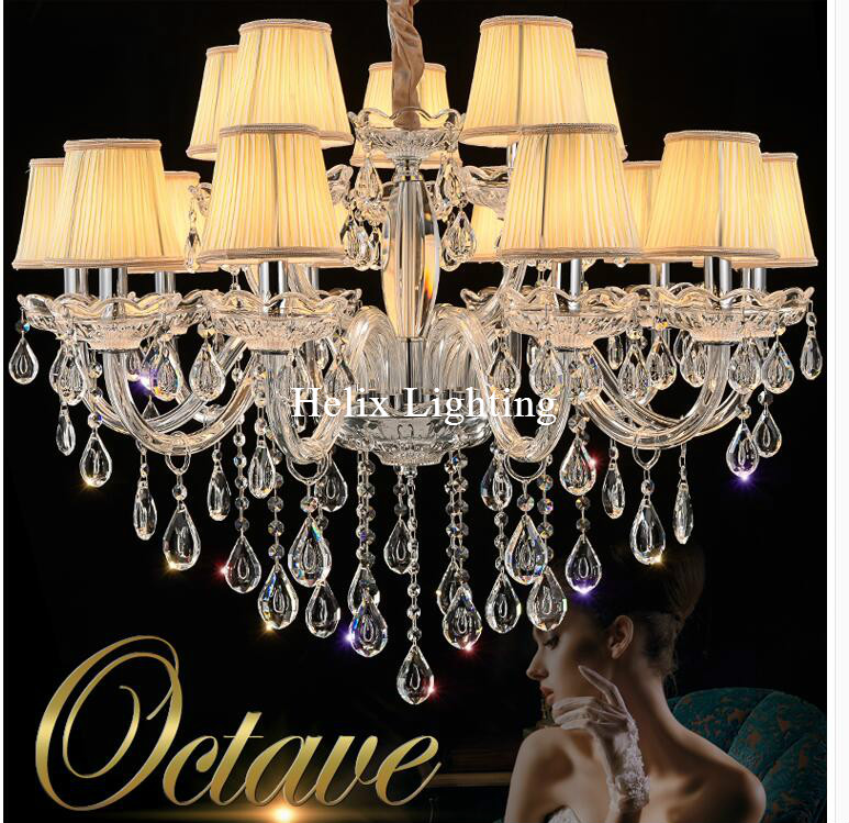 modern clear k9 crystal chandelier lights lamp for living room light lighting fixture ac indoor pendant lighting