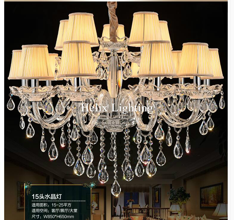 modern clear k9 crystal chandelier lights lamp for living room light lighting fixture ac indoor pendant lighting