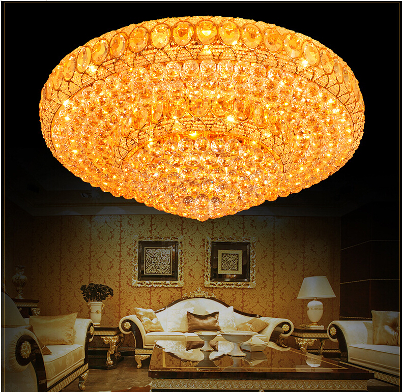 modern crystal ceiling lamp lustre living roomlights dia600*h270mm e14 110v/220v ac guaranteed