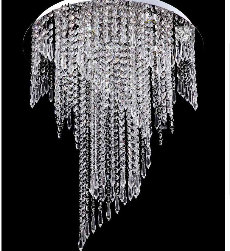 modern crystal ceiling light fixture led ceiling light chrome ceiling light lighting lamp d50cm d60cm ac guaranteed