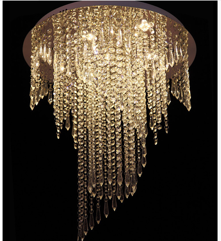 modern crystal ceiling light fixture led ceiling light chrome ceiling light lighting lamp d50cm d60cm ac guaranteed