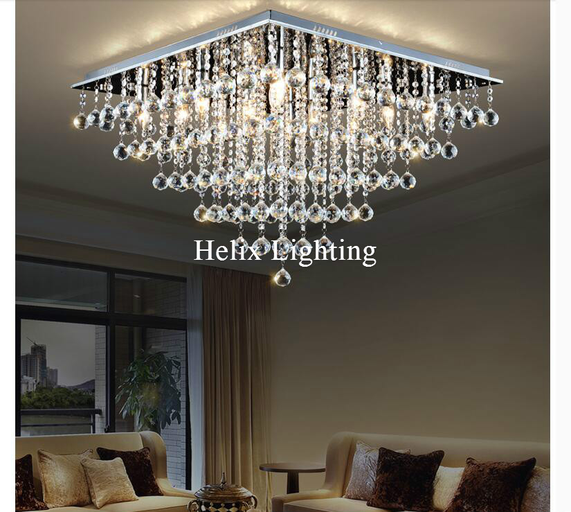 modern crystal ceiling lights for living room luminarias para sala plafon led crystal ac ceiling lamp fixtures