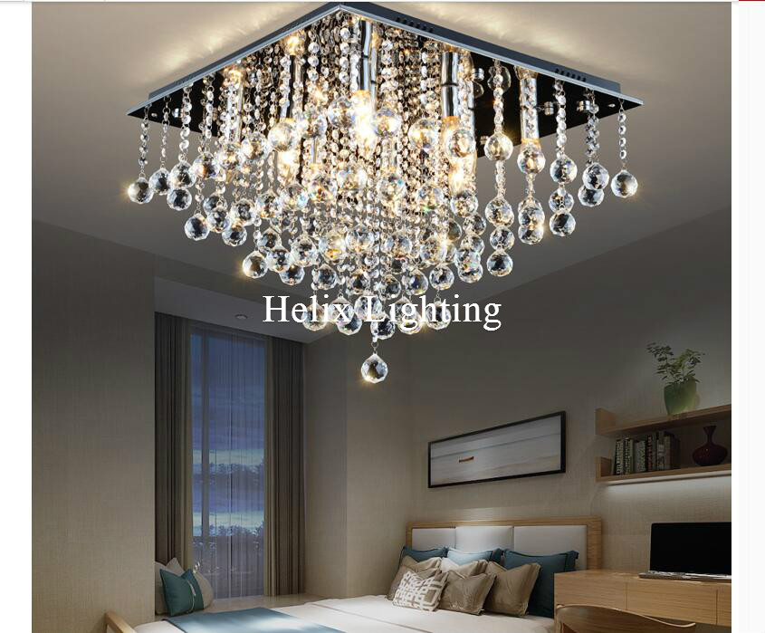 modern crystal ceiling lights for living room luminarias para sala plafon led crystal ac ceiling lamp fixtures