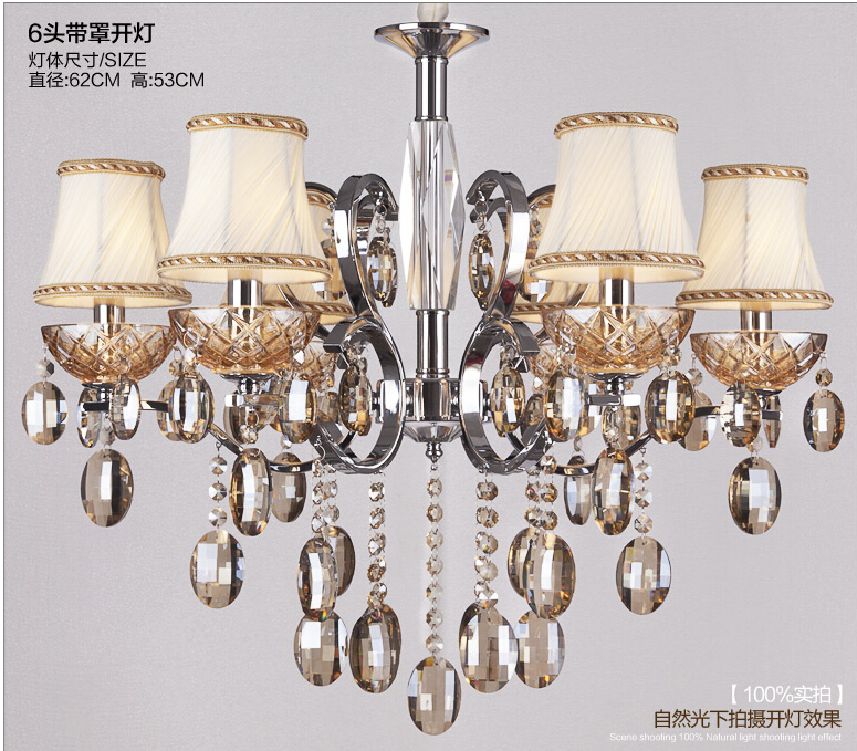 modern crystal chandelier light fixture glass candle chandelier lamp6l/8l ac guanranteed shades included