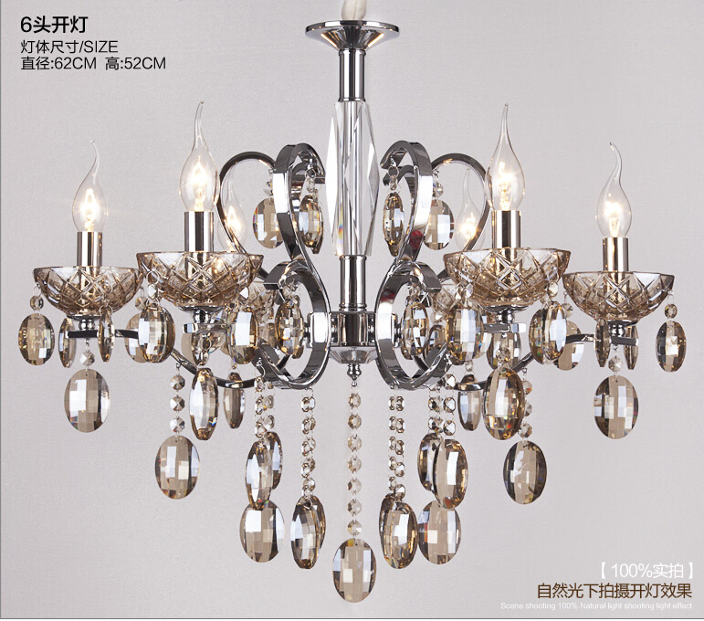 modern crystal chandelier light fixture glass candle chandelier lamp6l/8l ac guanranteed shades included