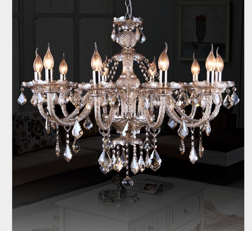 modern crystal chandelier living room lustres de cristal decoration tiffany pendants and chandeliers home lighting