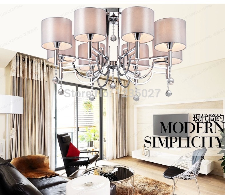 modern crystal chandelier new fashion 8lights living room/bedroom/restaurant crystal chandelier