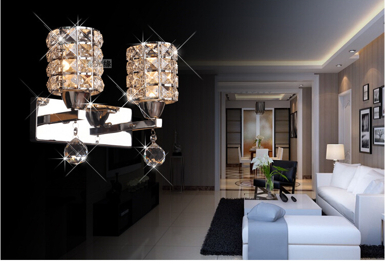 modern crystal wall lamp bedroom bedside lamp aisle corridor wall lights luxury living room wall sconce lights