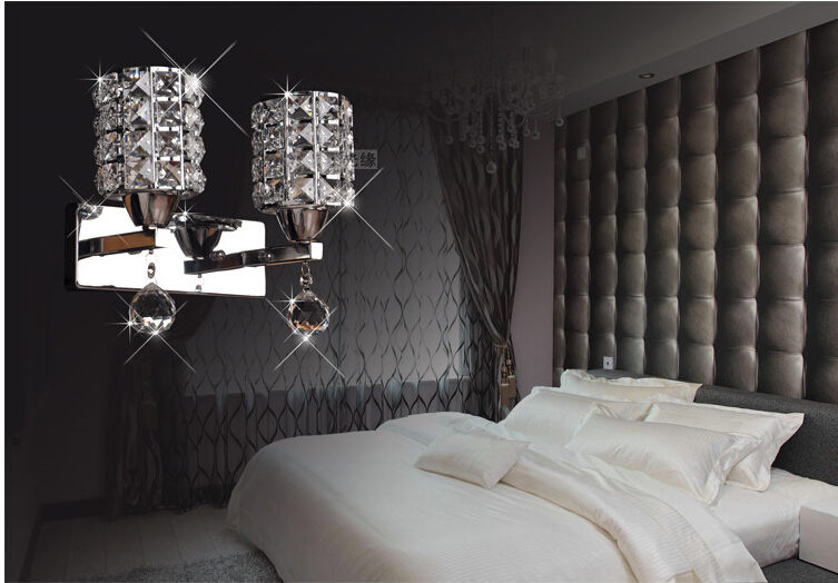 modern crystal wall lamp bedroom bedside lamp aisle corridor wall lights luxury living room wall sconce lights