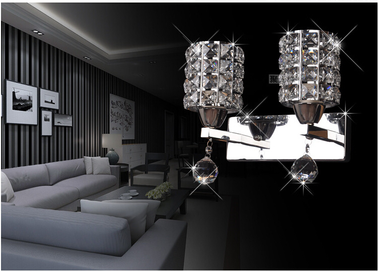 modern crystal wall lamp bedroom bedside lamp aisle corridor wall lights luxury living room wall sconce lights