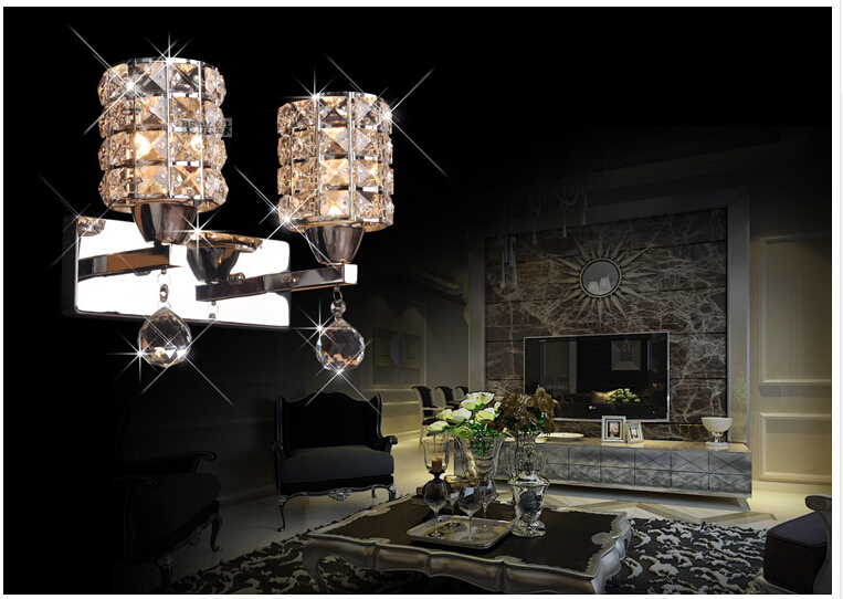 modern crystal wall lamp bedroom bedside lamp aisle corridor wall lights luxury living room wall sconce lights