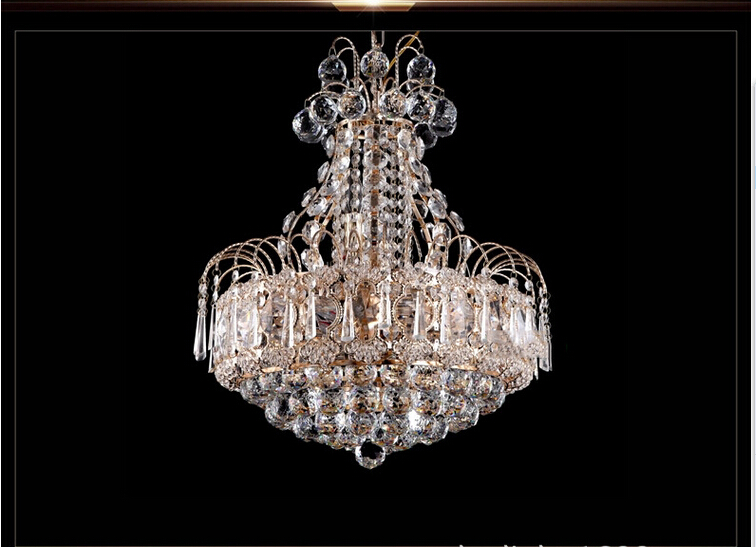 modern d480mm luxury k9 crystal chandelier lamp k9 clear crystal el hall light led crystal pendant guaranteed