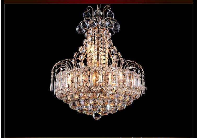 modern d480mm luxury k9 crystal chandelier lamp k9 clear crystal el hall light led crystal pendant guaranteed