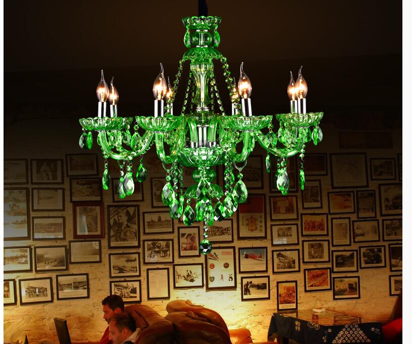 modern european green crystal chandelier lighting tiffany crystal chandelier for bedroom dinning room lounge light