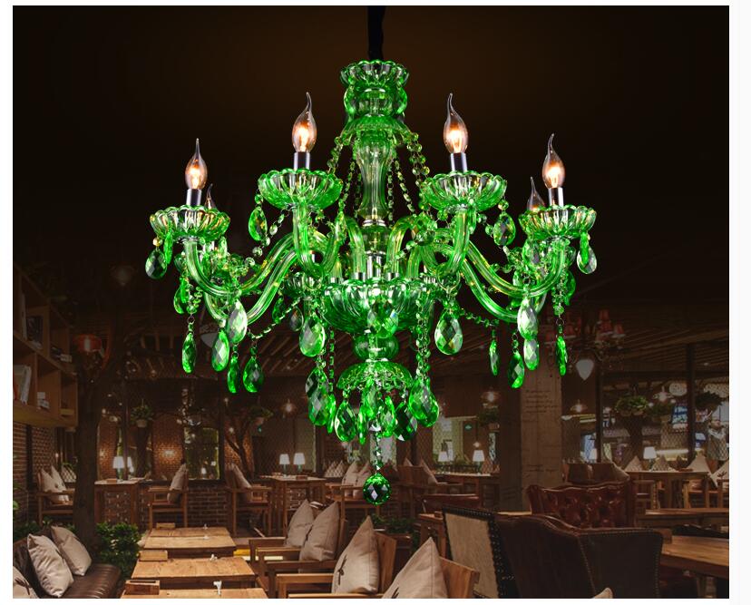 modern european green crystal chandelier lighting tiffany crystal chandelier for bedroom dinning room lounge light