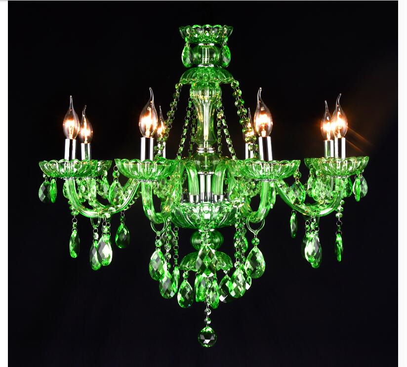 modern european green crystal chandelier lighting tiffany crystal chandelier for bedroom dinning room lounge light