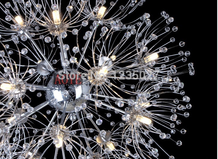 modern k9 crystal chandelier light decoration luminaire k9 crystal ball design g4 220v