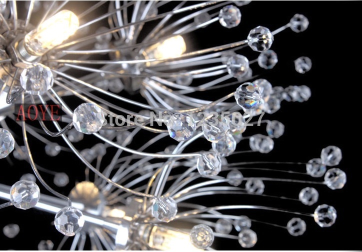 modern k9 crystal chandelier light decoration luminaire k9 crystal ball design g4 220v