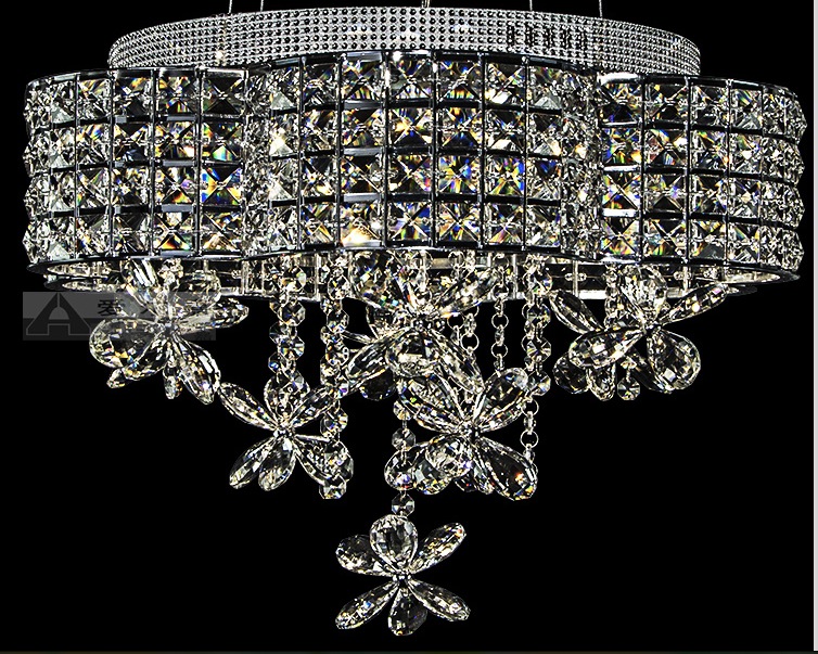 modern k9 led crystal ceiling light fixture chrome led ceiling light lighting lamp flush mount ac guaranteed