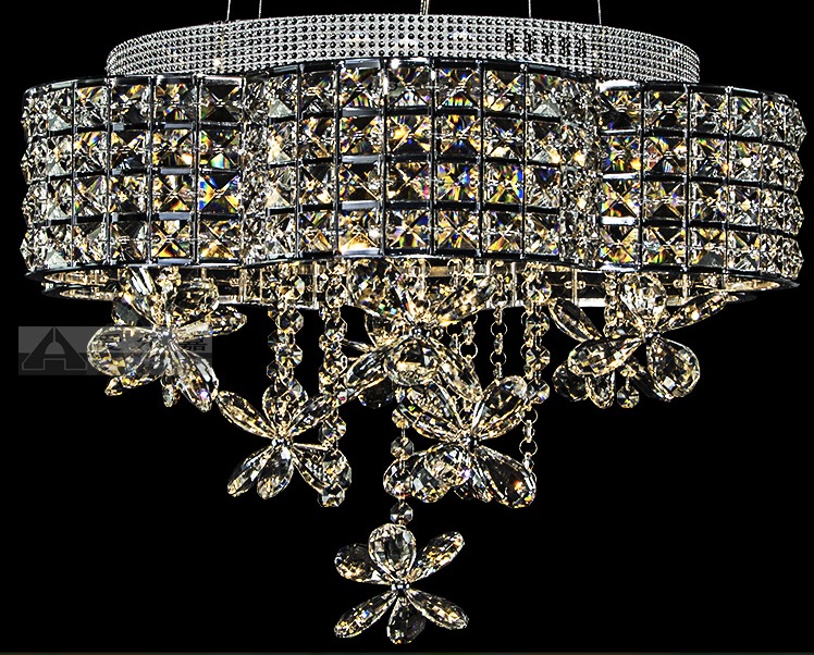 modern k9 led crystal ceiling light fixture chrome led ceiling light lighting lamp flush mount ac guaranteed