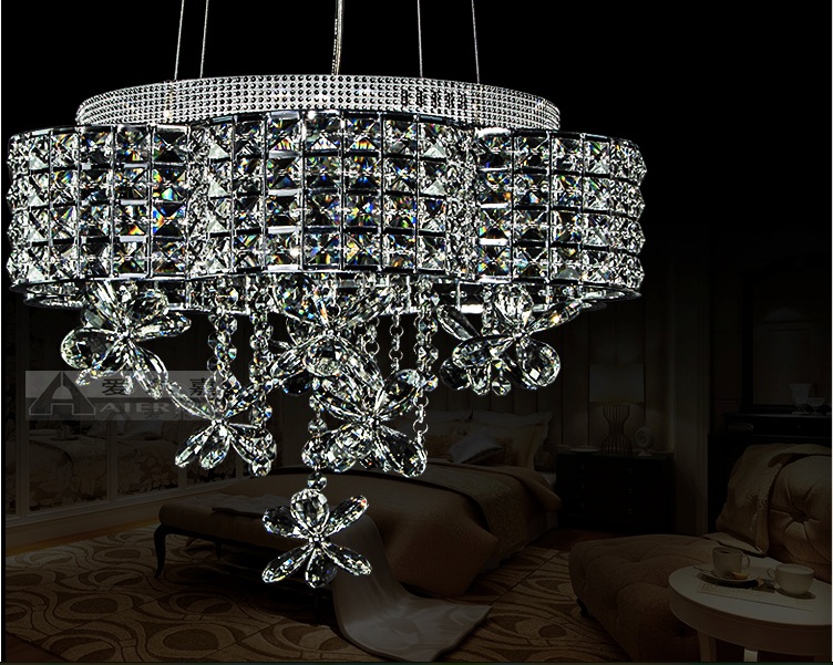 modern k9 led crystal ceiling light fixture chrome led ceiling light lighting lamp flush mount ac guaranteed