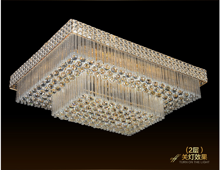 modern l80cm w60cm led crystal ceiling lamp k9 living room lamp led ceiling bedroom restaurant corridor lighting