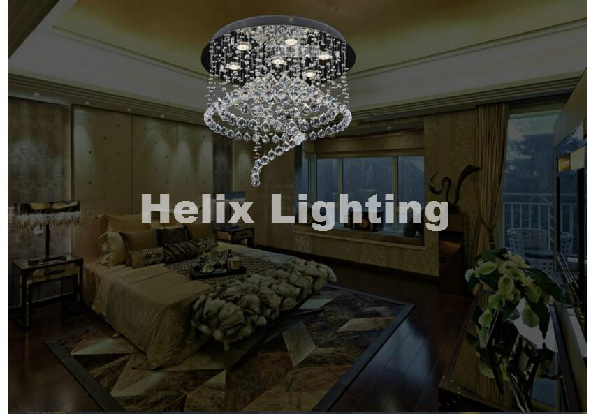 modern led chandelier lighting fixture crystal light lustres chrome dia500mm*h600mm led home lighting luminaria