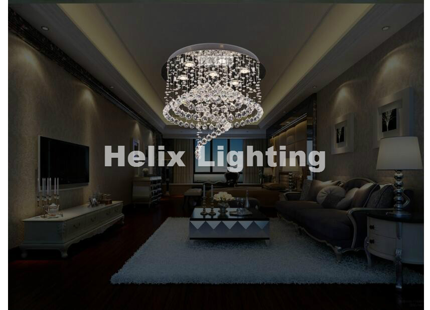 modern led chandelier lighting fixture crystal light lustres chrome dia500mm*h600mm led home lighting luminaria